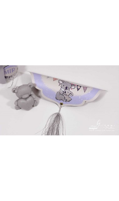 Trusou botez cu ursuleti koala si baloane colorate Koala Kid 5